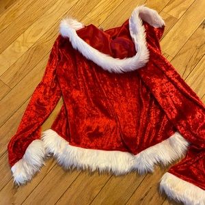 Womens Santa Jacket with Hood Christmas